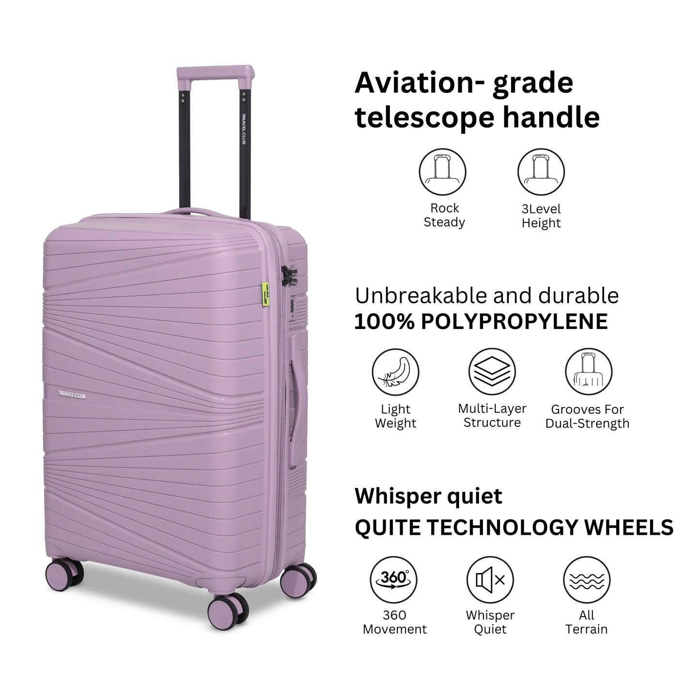 The Denmark Pink - Unbreakable Luggage