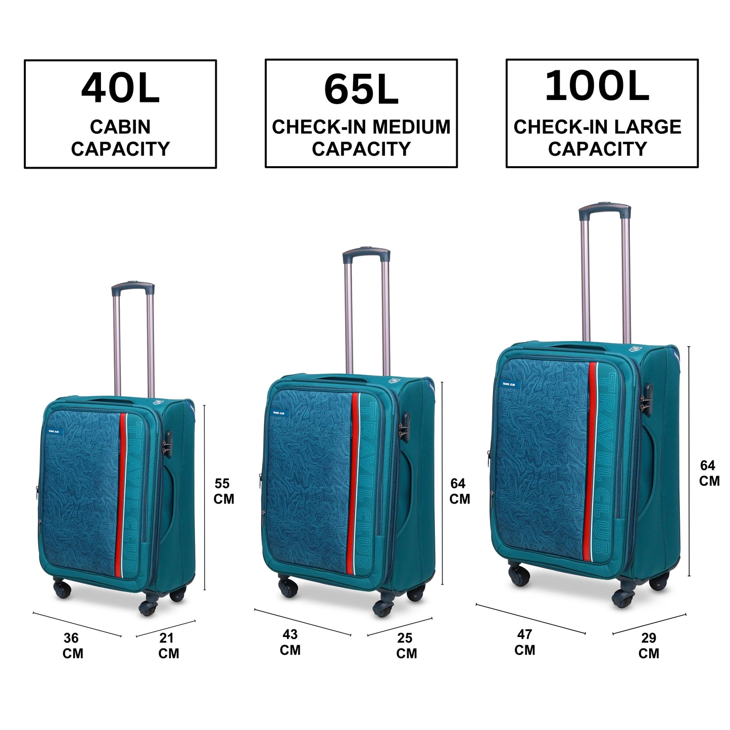 The Hypno Turquoise - Soft Luggage