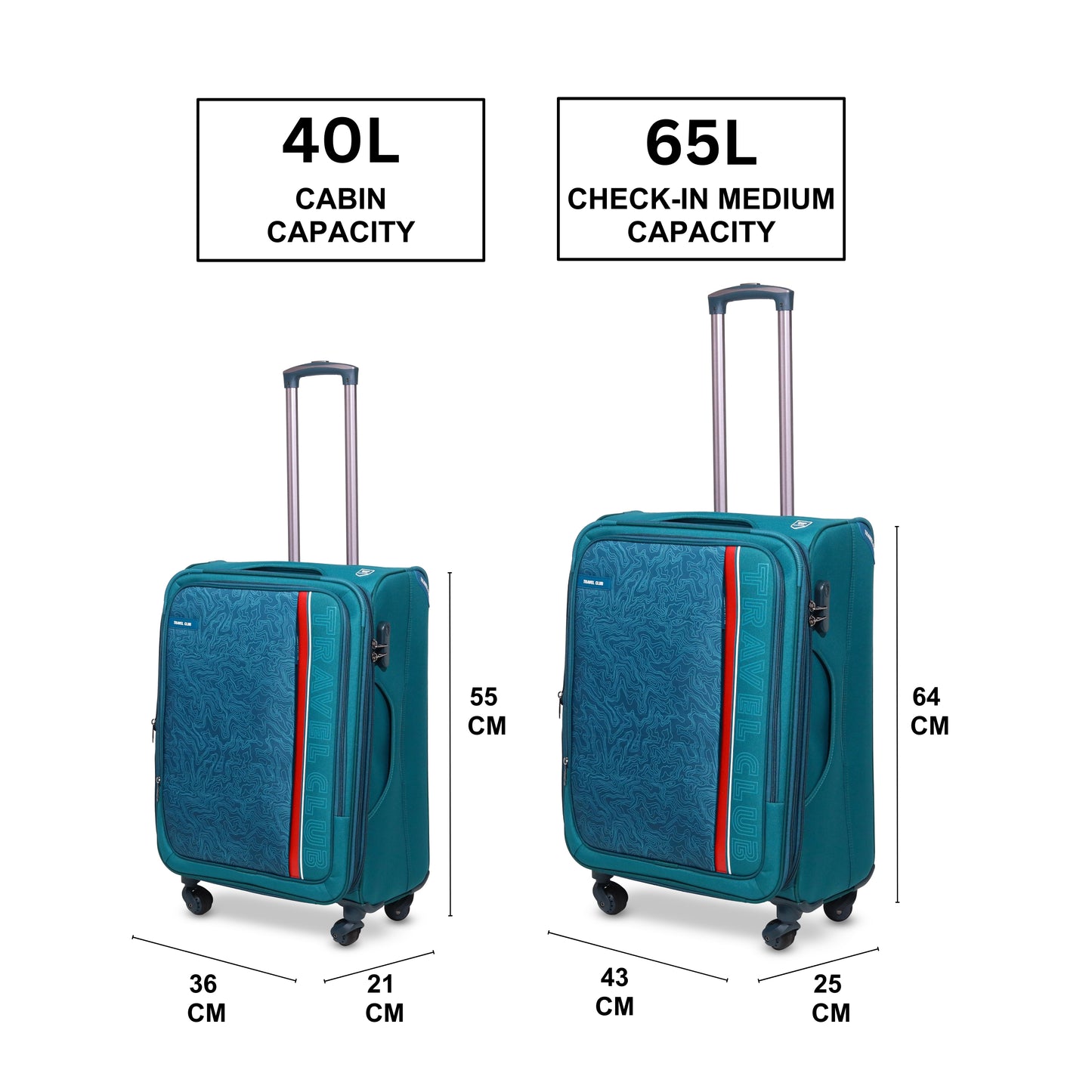 The Hypno Turquoise - Soft Luggage