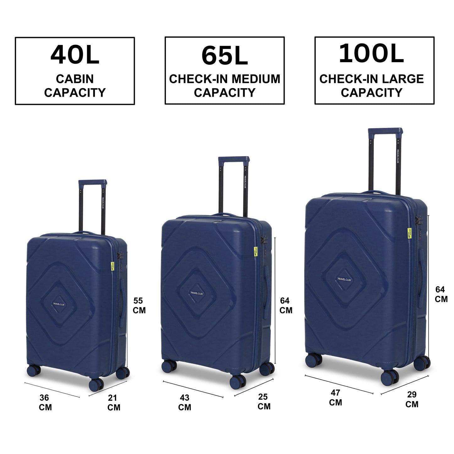 The Moscow Navy Blue Luggage