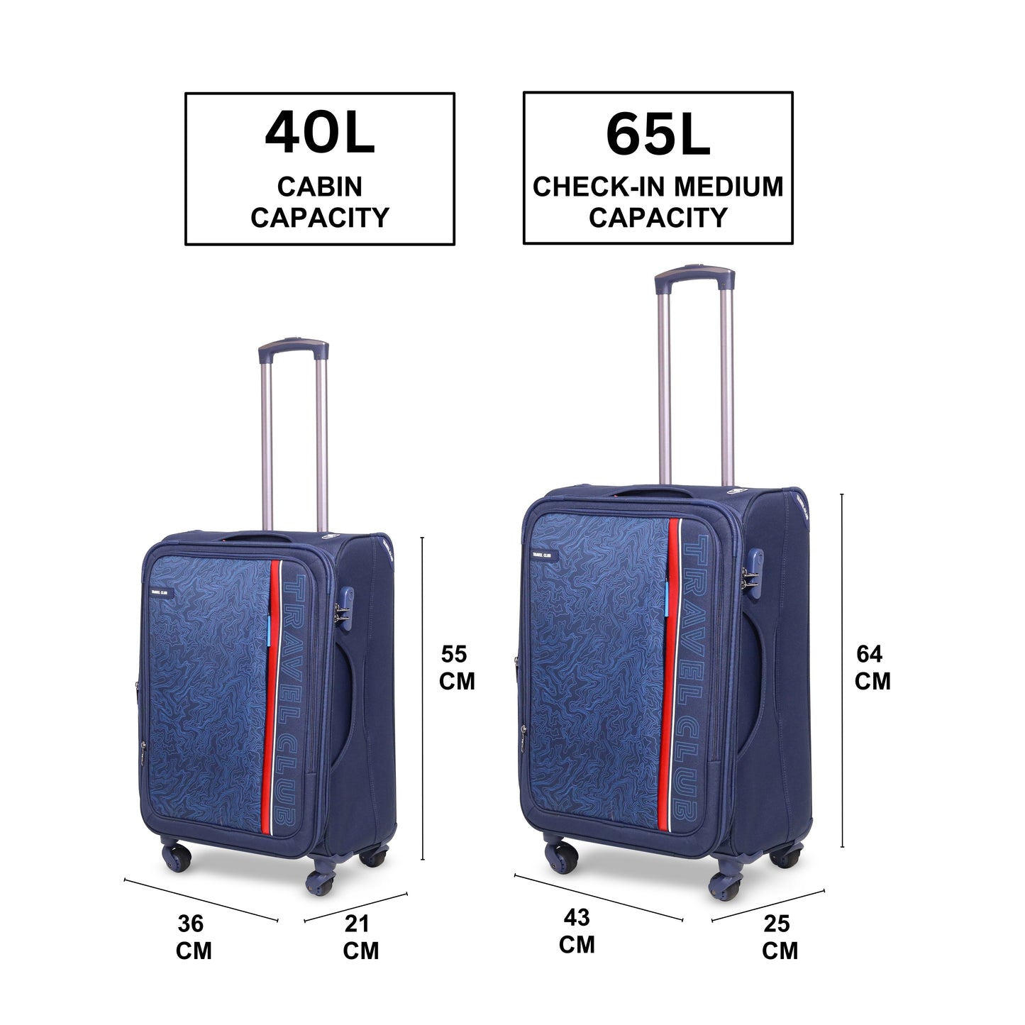 The Hypno Navy Blue - Soft Luggage