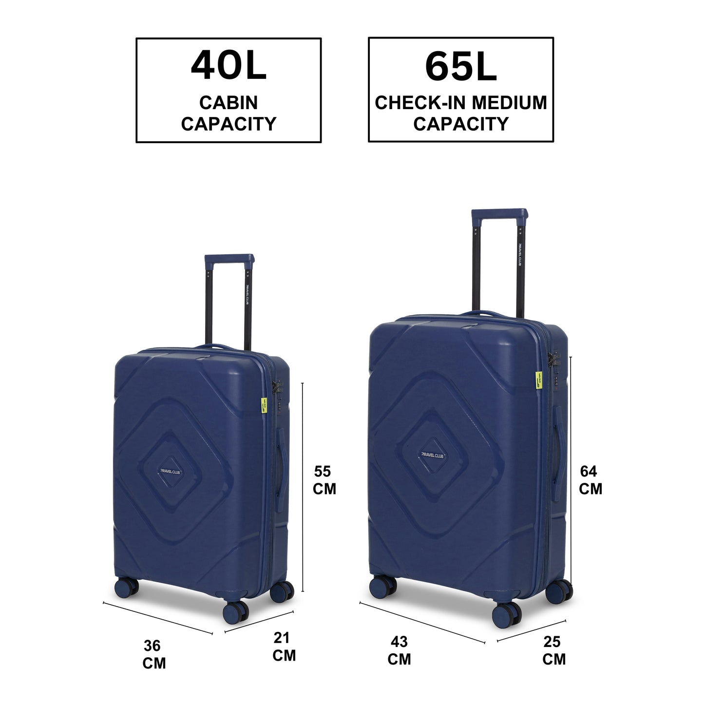 The Moscow Navy Blue Luggage