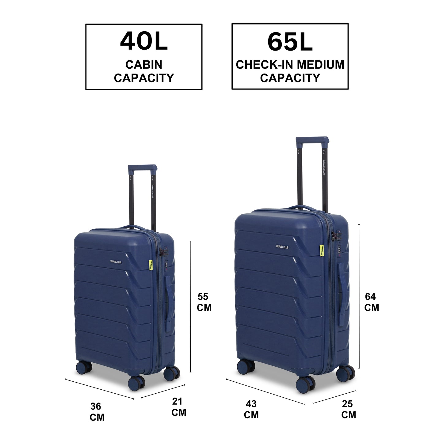 The Belgium Navy Blue - Unbreakable Expandable Luggage