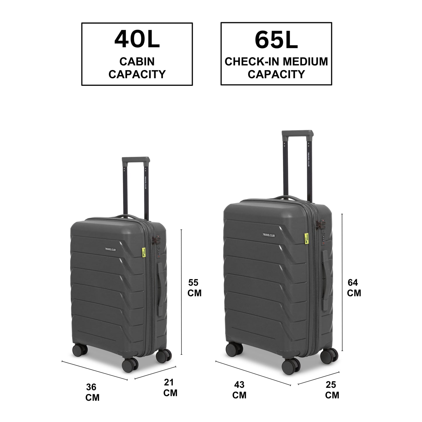 The Belgium Grey - Unbreakable Expandable Luggage