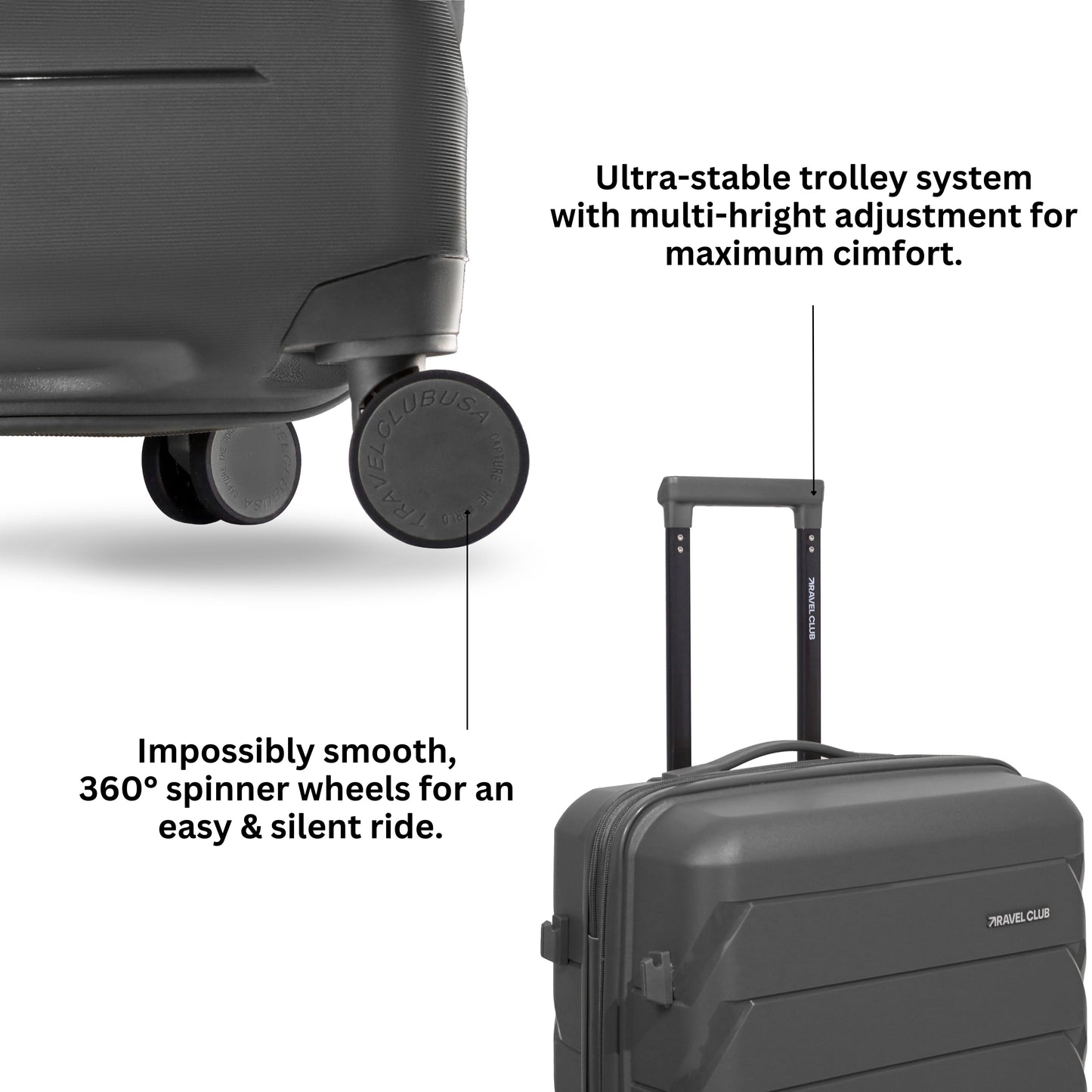 The Belgium Grey - Unbreakable Expandable Luggage