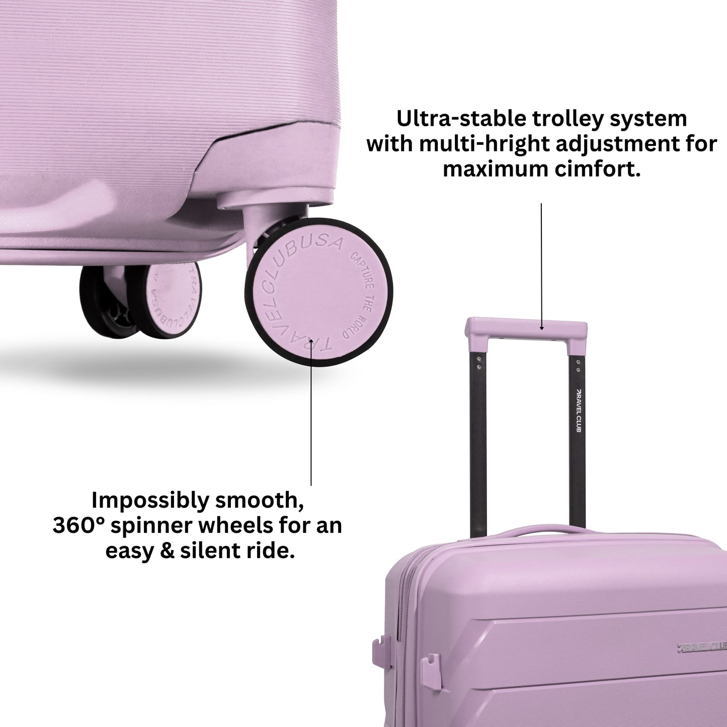 The Belgium Pink - Unbreakable Expandable Luggage