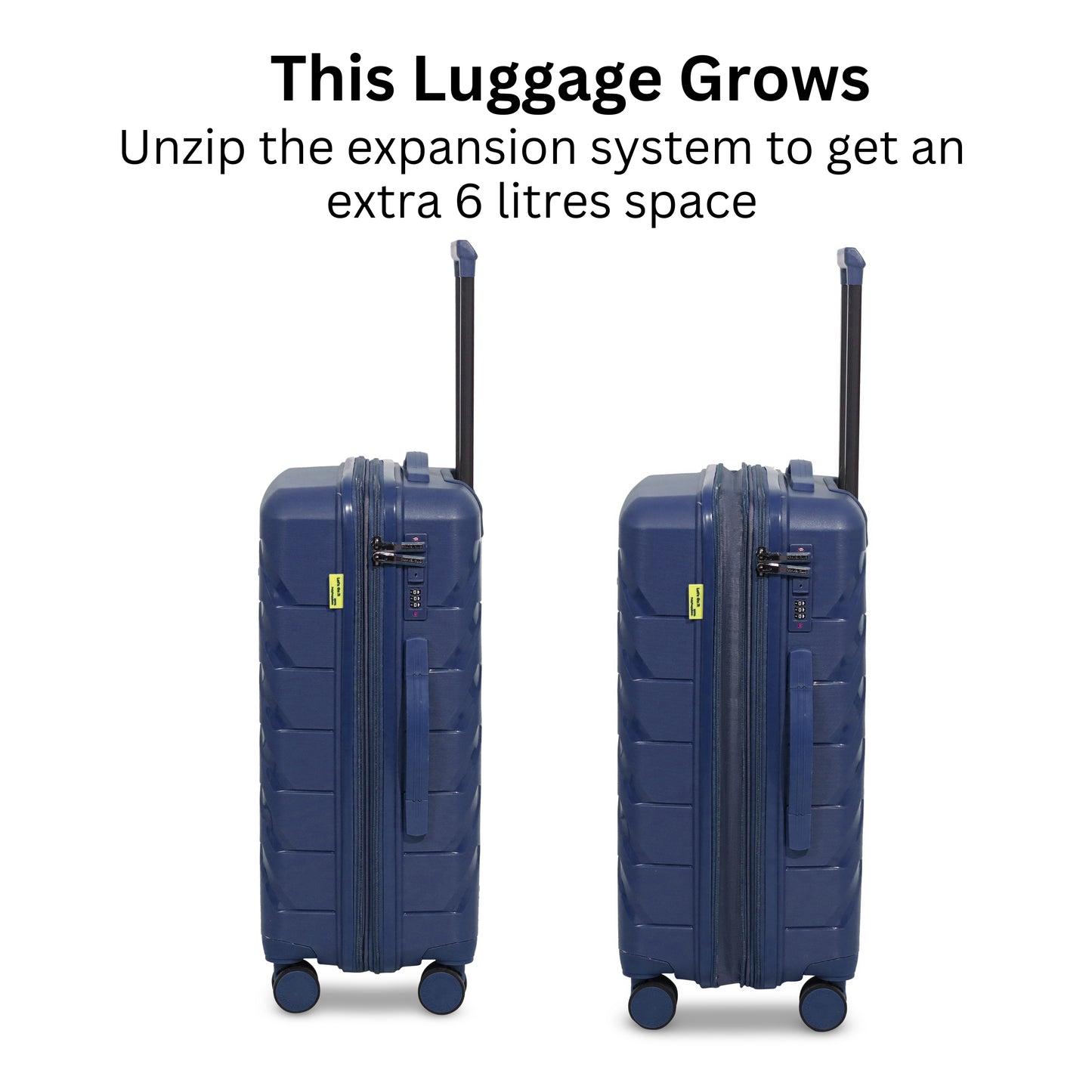 The Belgium Navy Blue - Unbreakable Expandable Luggage