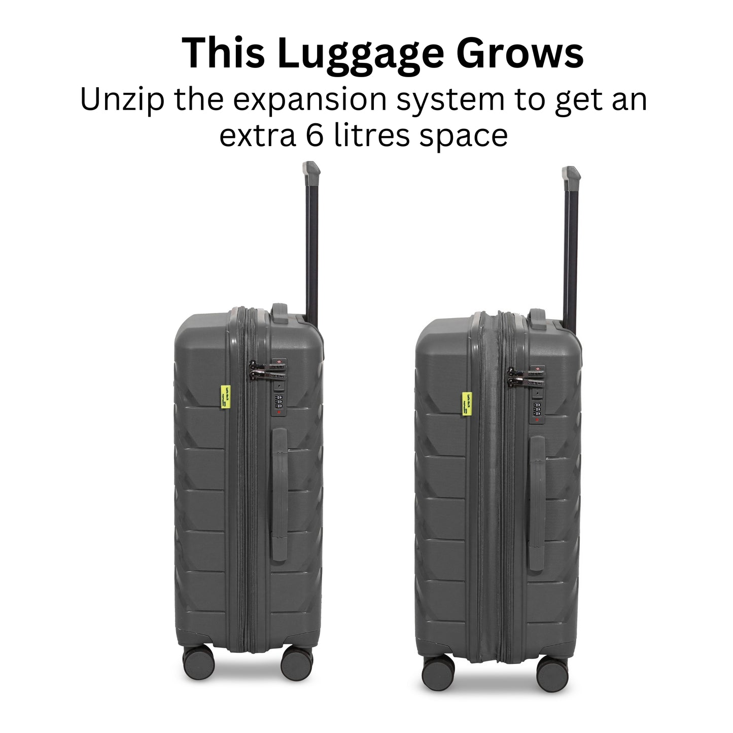 The Belgium Grey - Unbreakable Expandable Luggage