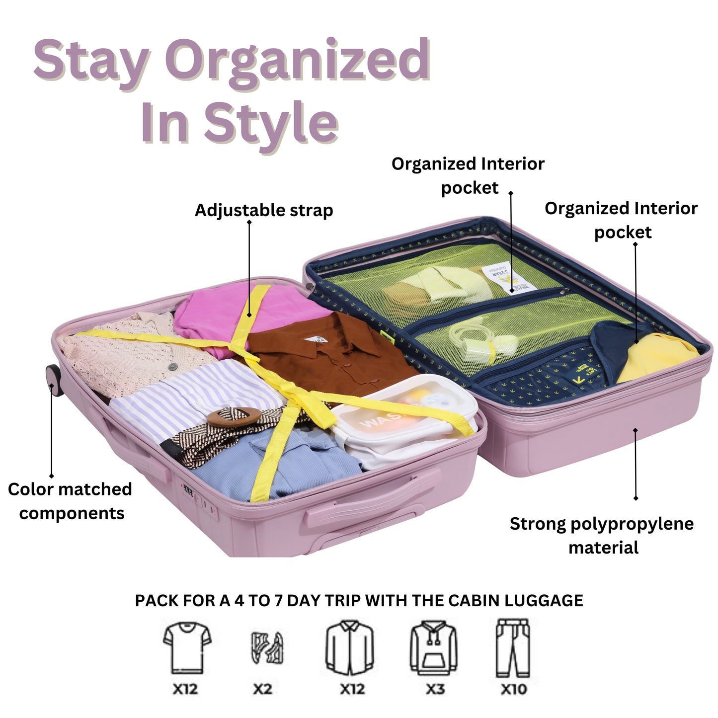 The Denmark Pink - Unbreakable Luggage