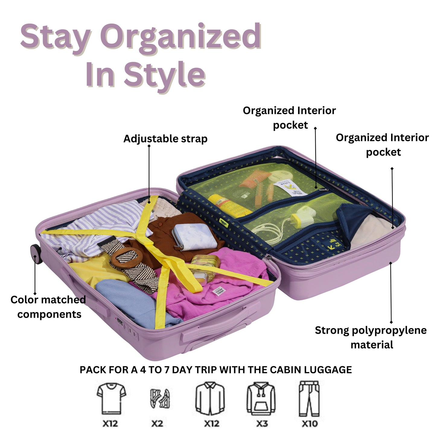 The Belgium Pink - Unbreakable Expandable Luggage