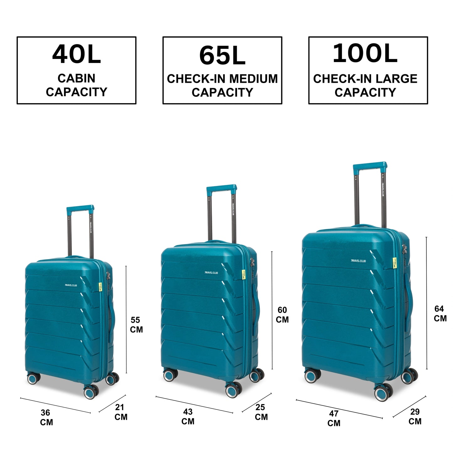The Belgium Teal - Unbreakable Expandable Luggage