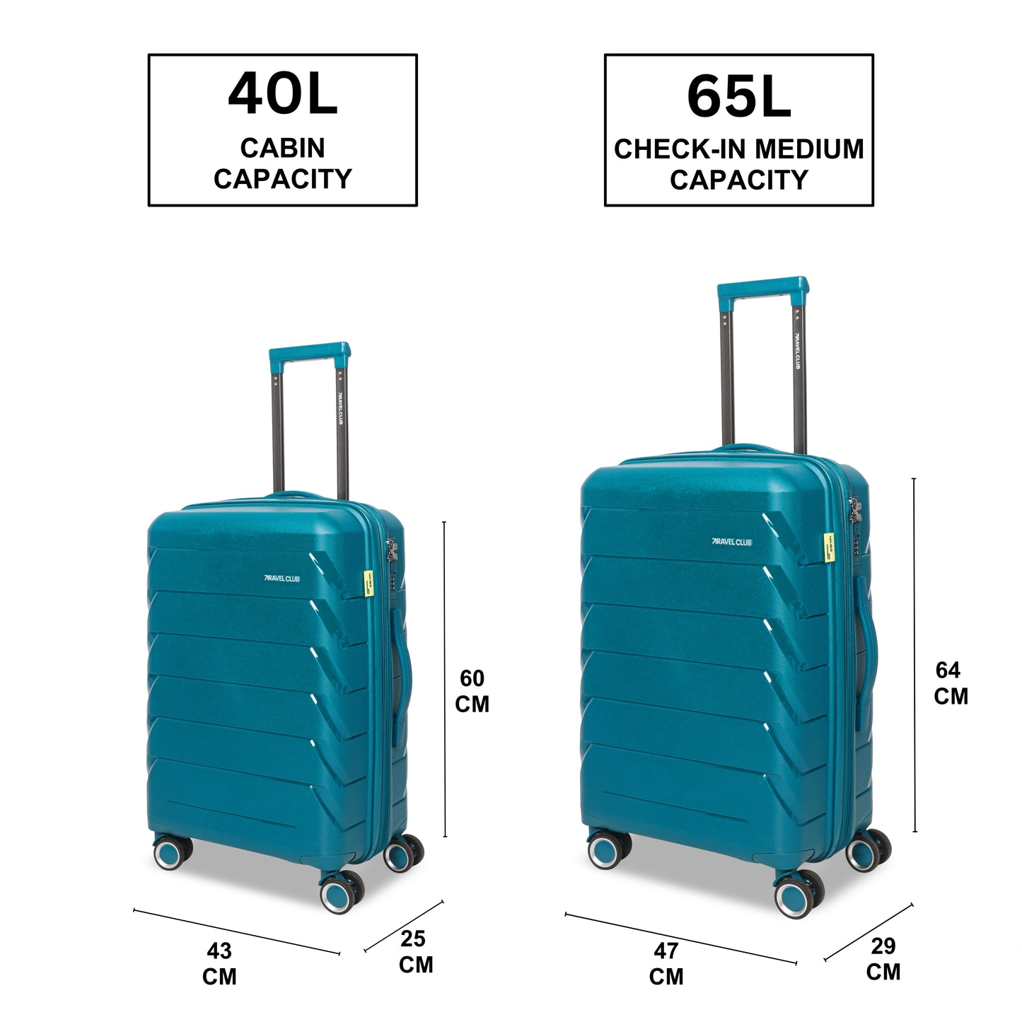 The Belgium Teal - Unbreakable Expandable Luggage