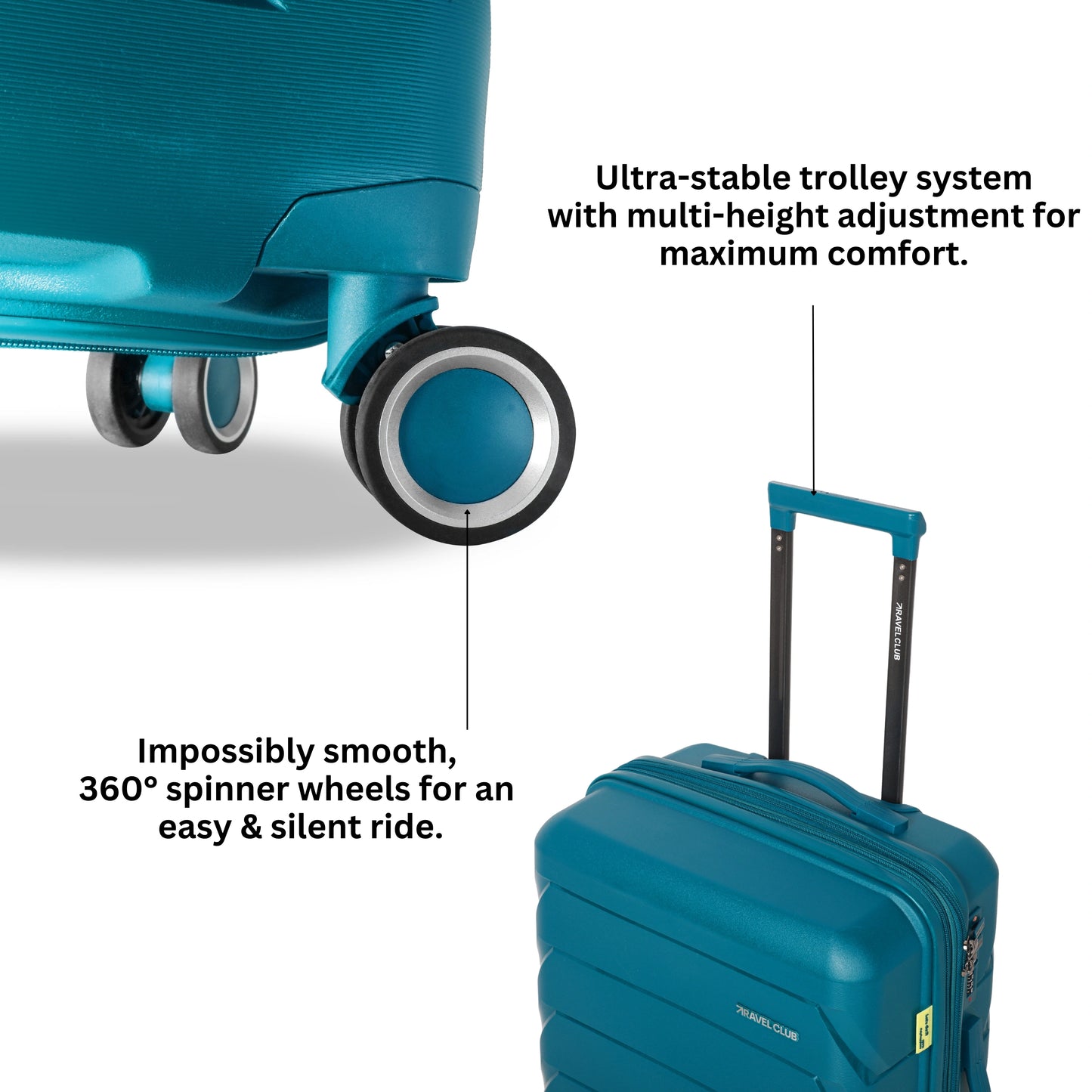 The Belgium Teal - Unbreakable Expandable Luggage