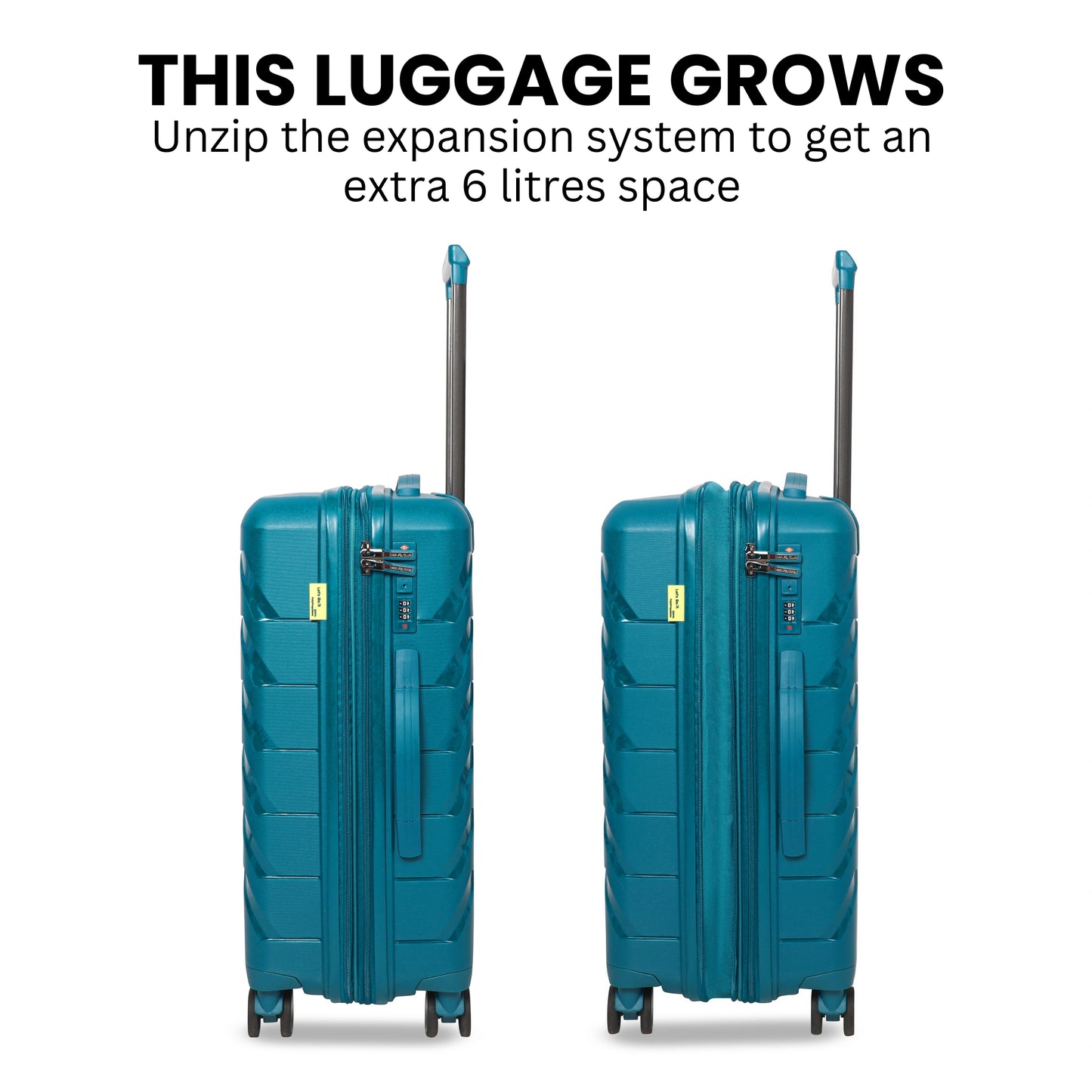 The Belgium Teal - Unbreakable Expandable Luggage