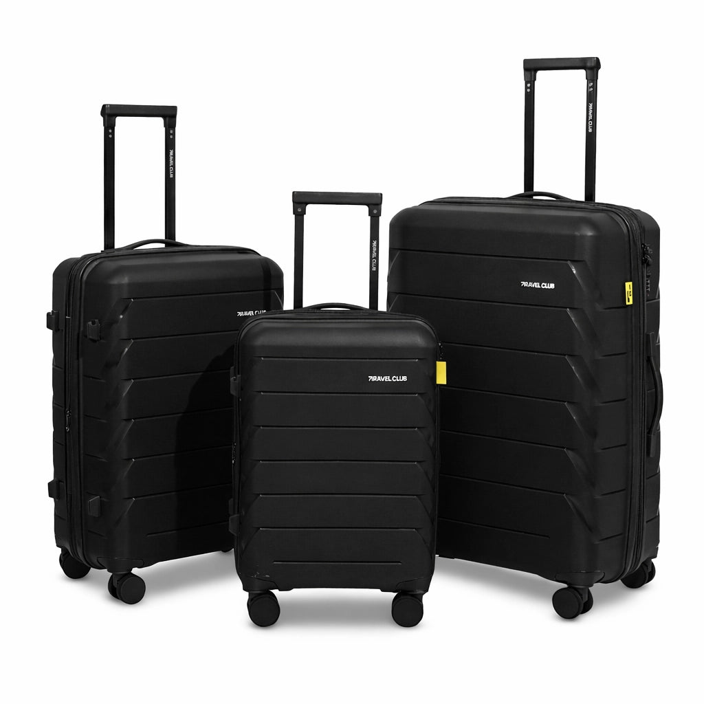 The Belgium - Black Unbreakable Expandable Luggage